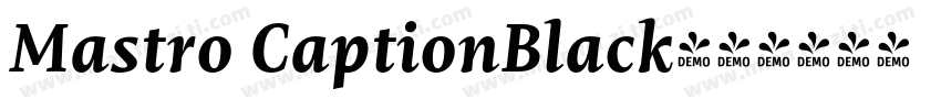 Mastro CaptionBlack字体转换